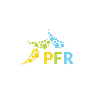 PFR letter logo design on white background. Creative  modern PFR letter logo design. Vector design.