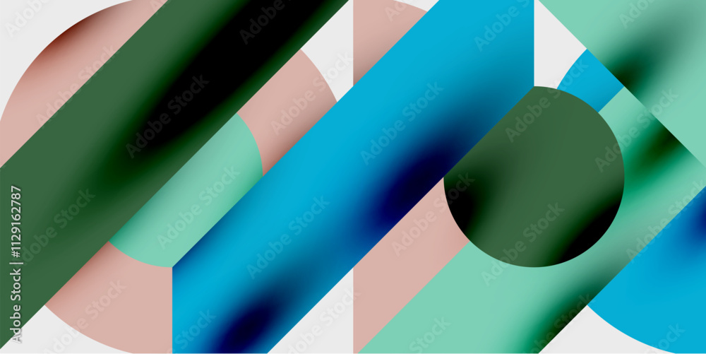 Poster vibrant abstract background circles with smooth gradients, creating a dynamic and modern design. ide