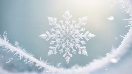 Highly Detailed Crystal Snowflake