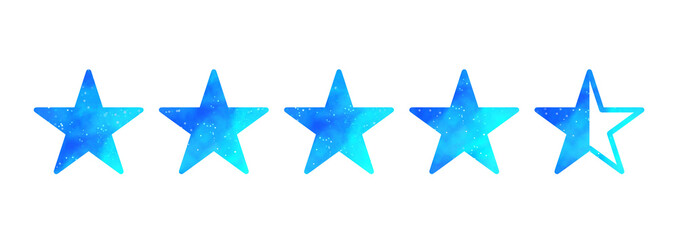 水色の星空｜4.5星マーク	