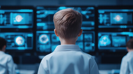 Innovative classroom with students exploring technology