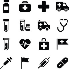 Medical and Medicine Vector  icons set 