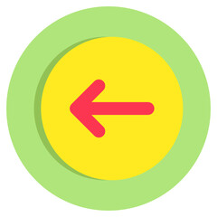 Modern style icon of left arrow