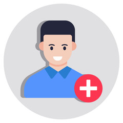 Modern design icon of add profile