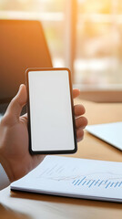 Blank Smartphone Screen Mockup Illustration