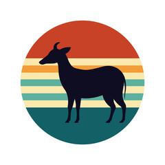 silhouette on a retro vintage background for t-shirt design