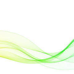 Obraz premium Abstract green wavy lines. Colorful vector background. smoke transparent green wave. Eps 10