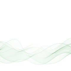 Abstract green wave. Vector curves. Eps 10