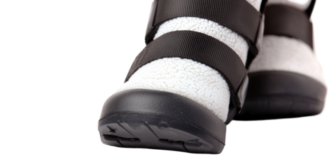 Enhance comfort and stability a pair of orthotic braces with straps and padding a transparent background