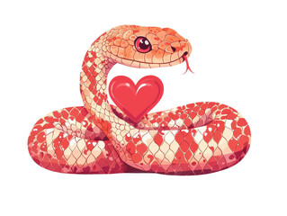 Obraz premium Chinese New Year Celebration Clip Art Featuring a Snake in a Festive Environment for New Year's Festival Celebrations