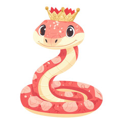 Fototapeta premium Celebrating the Chinese New Year Festival Festive Clip Art of a Majestic Snake in a Colorful Celebration Environment