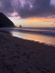 mountains, rocks, ocean, sea, sunset, beach © Yehor