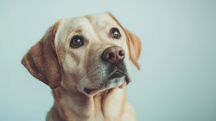 Obraz premium Dog posing in a bright photography studio. 