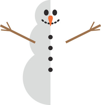 Snowman Flat Design