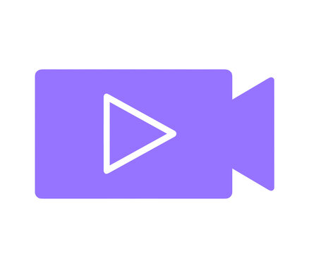 recommend clip art: シンプルな紫色のビデオカメラ	