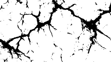 crack concrete white wall or Cement wall background, grunge wall texture with crack. Abstract fracture design. Crack texture lines isolated on white background.