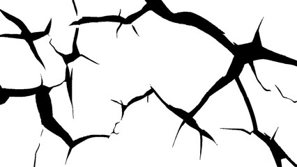 Vector the cracks concrete wall texture white and black. Grungy, grunge effect, grunge texture, dry land crack effect,