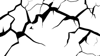 Vector the cracks concrete wall texture white and black. Grungy, grunge effect, grunge texture, dry land crack effect,