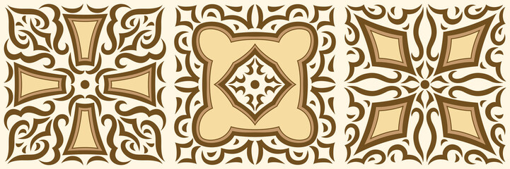 Arabic ceramic tile. Traditional eastern decorative talavera.
