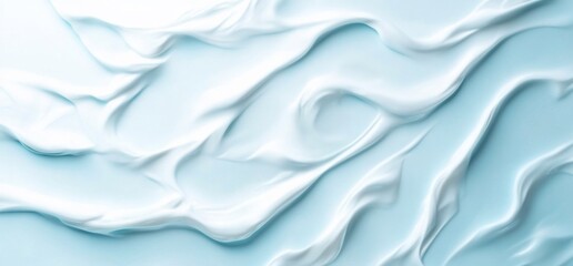 Obraz premium Smooth creamy texture on blue background.