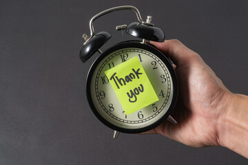 Motivational words for personal development, thank you, inspirational handwriting on sticky notes