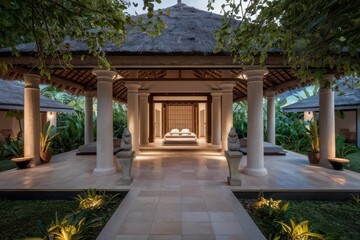 Naklejka premium pavilion in the garden