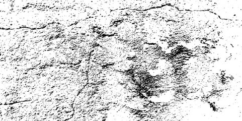 Scratch distress isolated crack splat background Grunge wall and black and white Dark noise granules Black grainy texture isolated on white background.