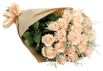 PNG Bouquet of pale pink roses flowers arrangement decoration.