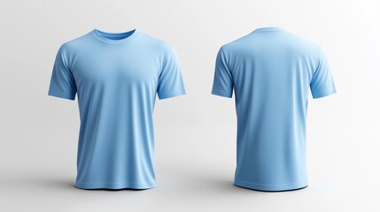 Blue T-shirt Mockup. Generative AI