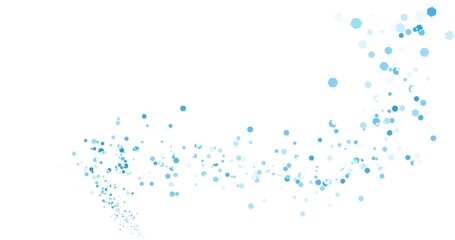 abstract blue background frame of geometric shapes. Circular ornament. Pattern of dots, particles, molecules, fragments. Poster for technology, medicine, presentations, business.