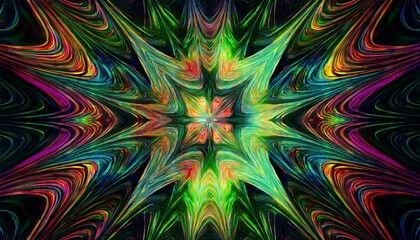 funky abstract kaleidoscopic glitch cannabis marijuana background