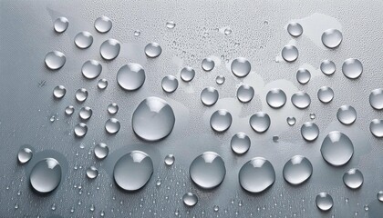 drops on a pastel gray background