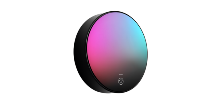 Smart Thermostat Dial Isolated on Black Background
