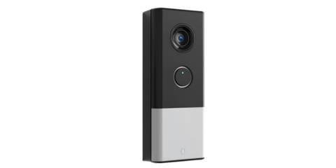 Modern Doorbell Camera System Isolated on White Background
