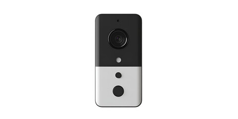 Obraz premium Modern Doorbell Camera System Isolated on White Background 