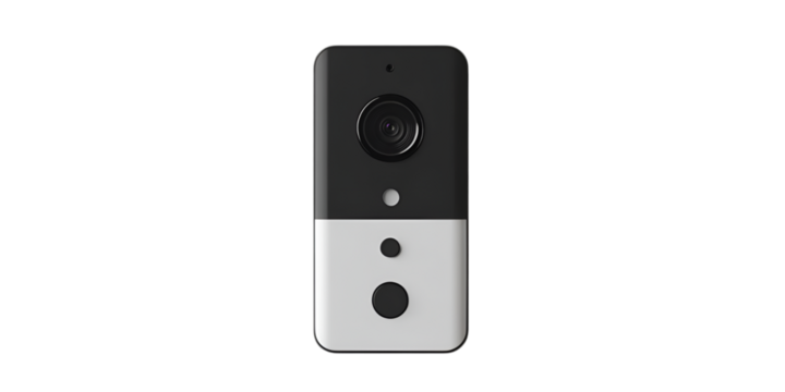Modern Doorbell Camera System Isolated on White Background
 - Powered by Adobe