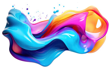 Obraz premium PNG Abstract fluid shapes graphics abstract colors.