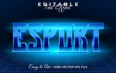 Obraz premium Esport Editable text style effect, Glossy 3D text style theme.