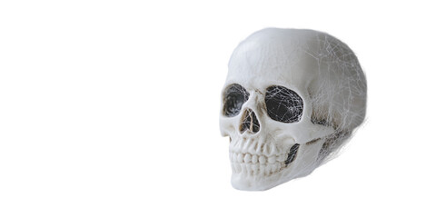 Obraz premium Human Skull on Transparent Background