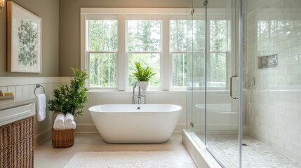 Modern Bathroom with Elegant Design and Natural Light