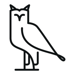 Owl one line. Vector drawing on a white background.
