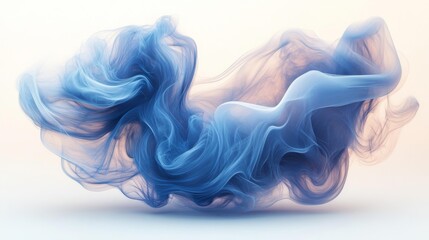 Fototapeta premium High-Resolution Abstract Blue Smoke Art. Generative AI