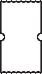 Coupon and Ticket Icon Line Art