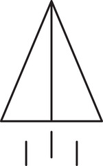 Paper Plane Line Art 
