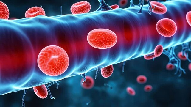 A diagram or medical illustration showing the location of a blood clot in the leg and its effects.
