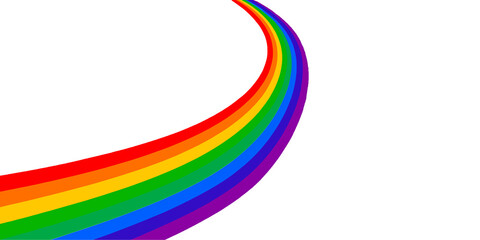 Waving rainbow colourful cut out clipping path LGBT flag isolated on png or transparent background, Symbol of LGBT gay pride, vector illustration download