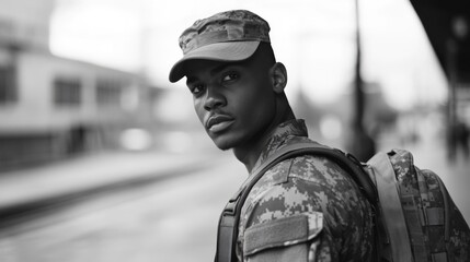 Man in military uniform