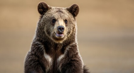 Obraz premium Majestic brown bear in natural habitat