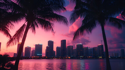 Obraz premium Michigan Avenue in Early Morning Light Michigan Avenue in Early Morning Light, Generative Ai