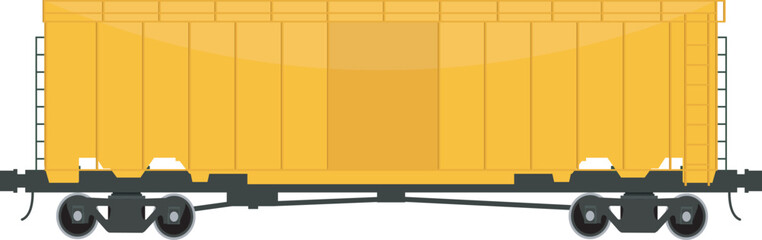 Carrier wagon bogie colorful flat design